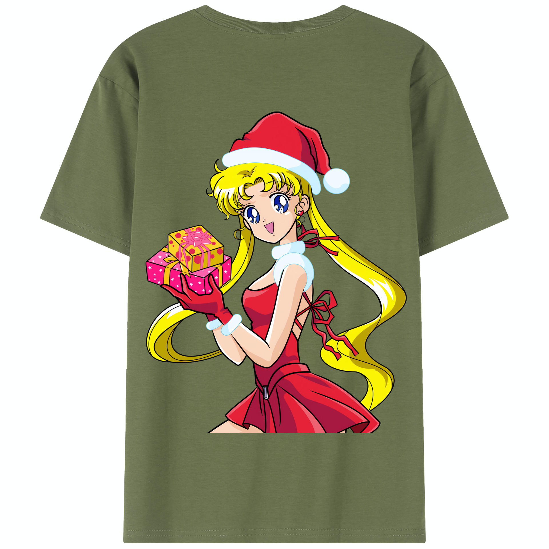 （画像用） 美少女戦士セーラームーン 月野 うさぎ つきの うさぎ Sailor Moon Tsukino Usagi 綿100％半袖Tシャツ（背面プリント）